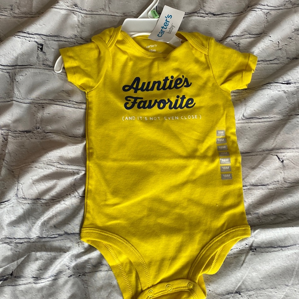 NWT Carters Aunties Favorite Onesie